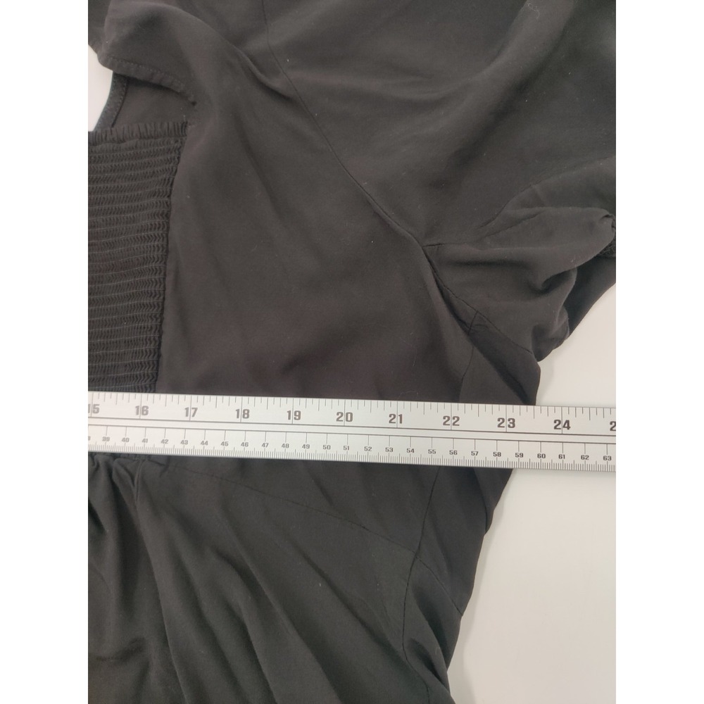 Old Navy Black Square Neck Smocked Bodice Gathered Sleeve Dress Plus Size 3X - Picture 8 of 9